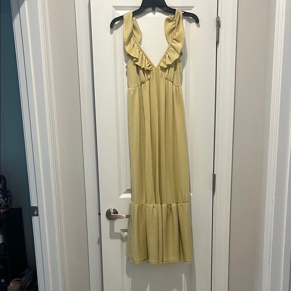 Yellow Ruffled Women's Dress